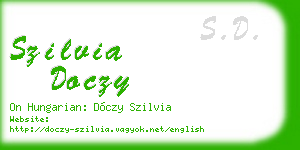 szilvia doczy business card